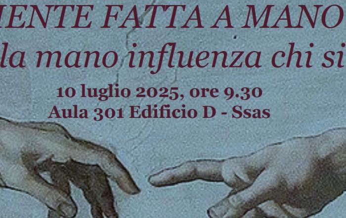 Mente fatta a mano – come la mano influenza chi siamo